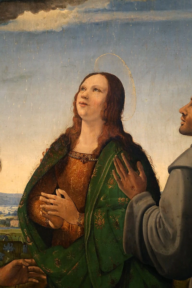Incoronazione della Vergine e santi - Musée du Petit Palais, Avignon, dettaglio